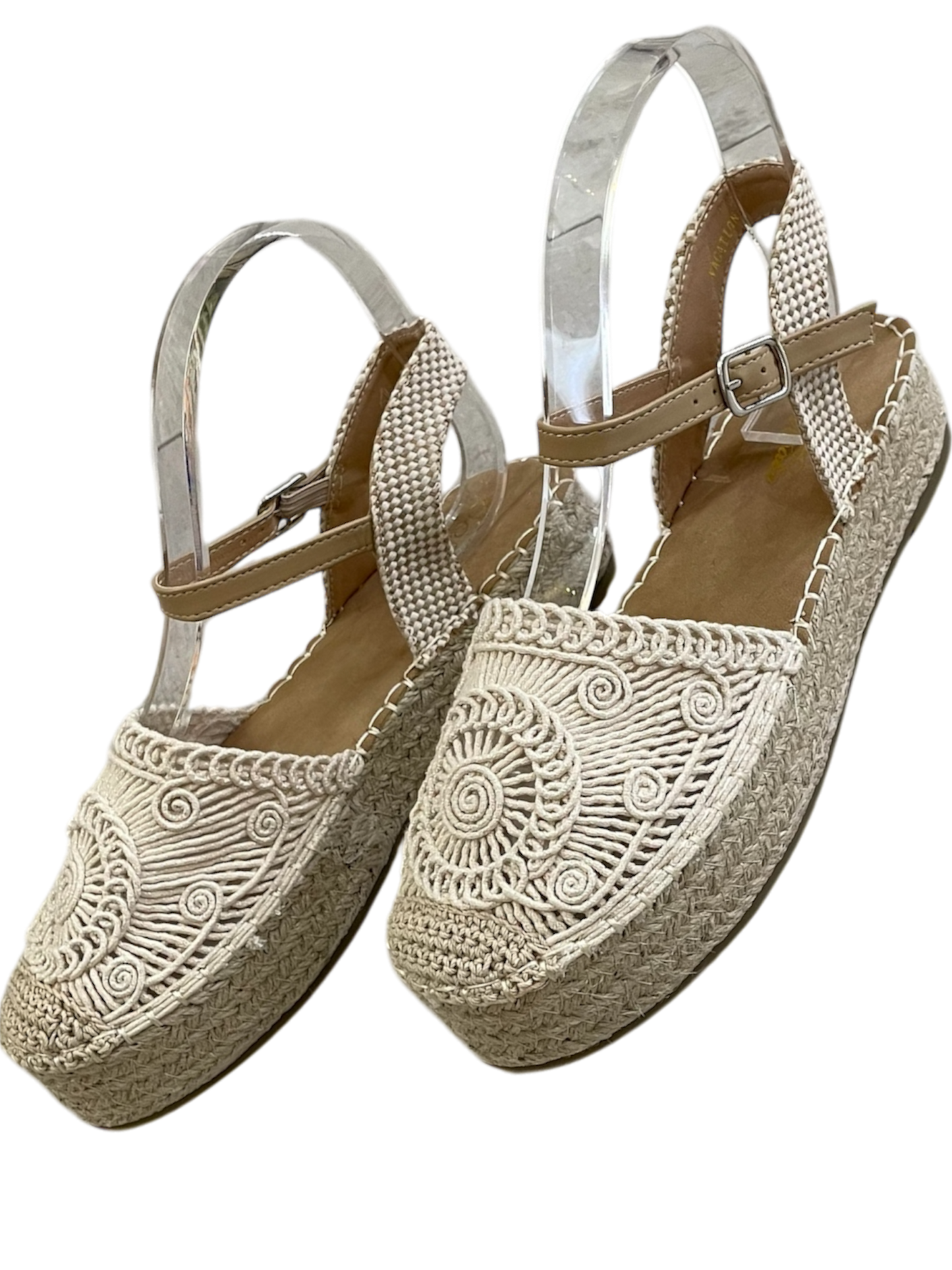 Sandalias con plataforma yute cerradas