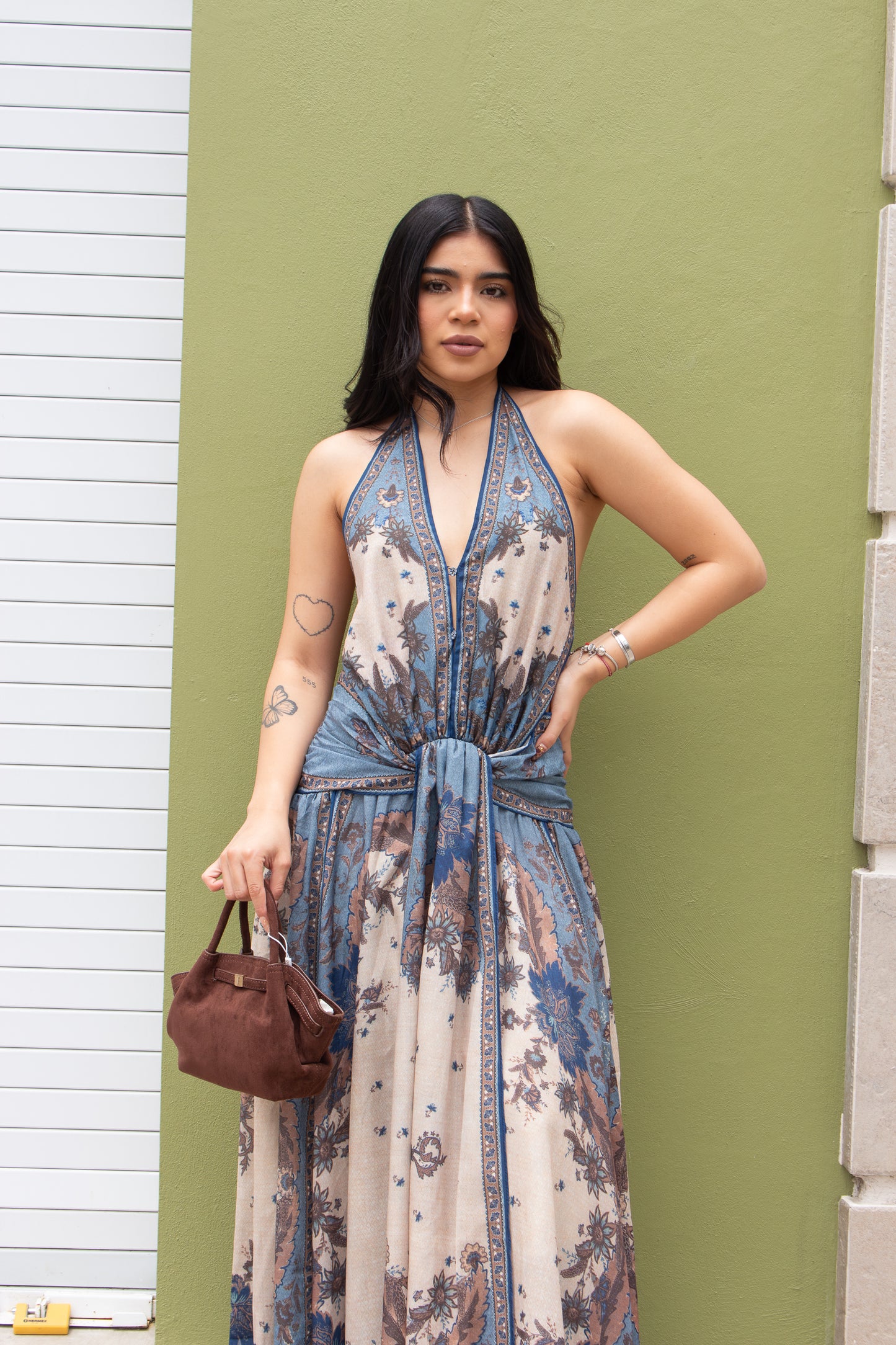 VESTIDO FLORAL TONOS TIERRA