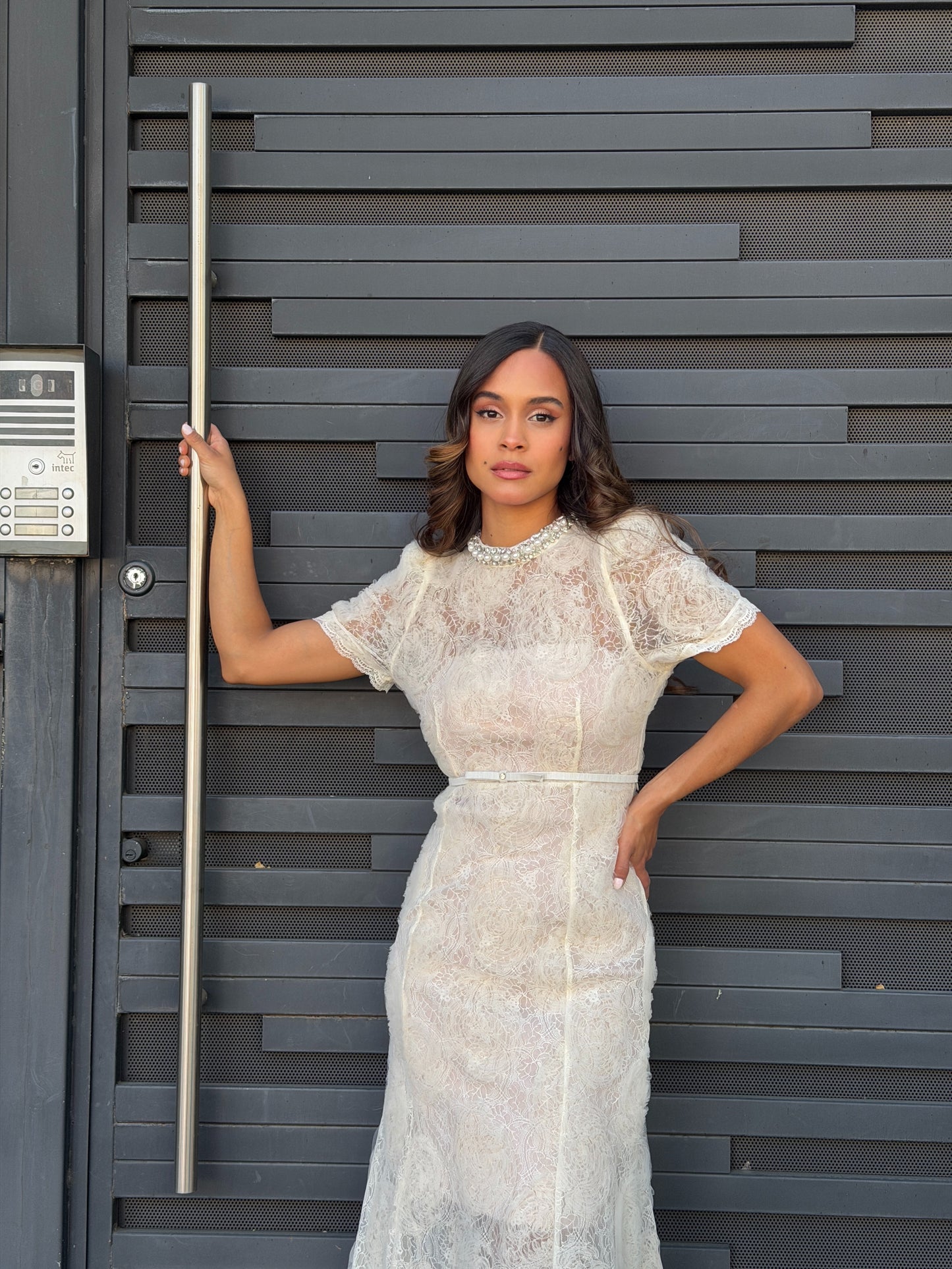VESTIDO MINI ENCAJE FLORAL