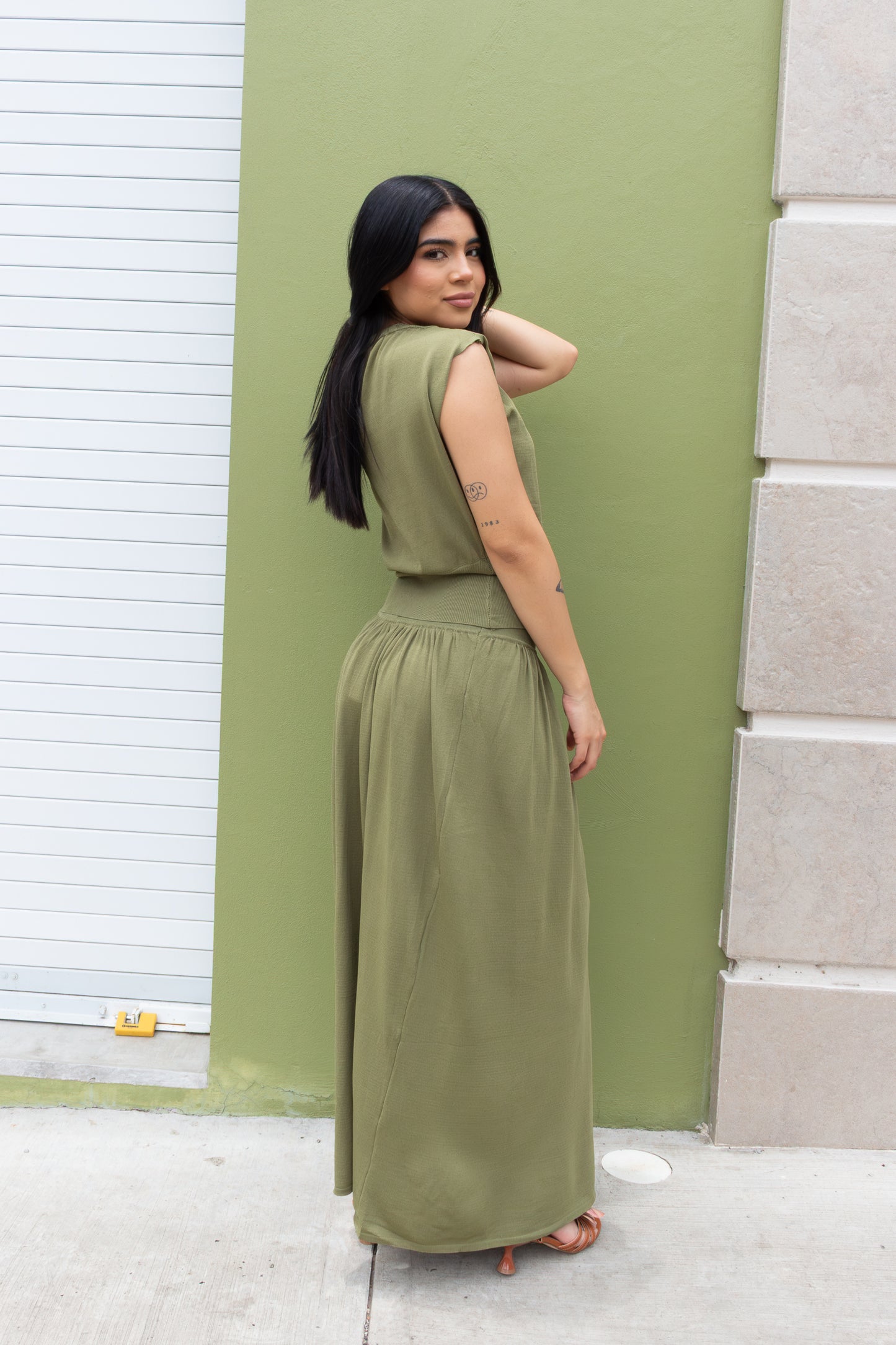 CONJUNTO DE PUNTO VERDE OLIVA