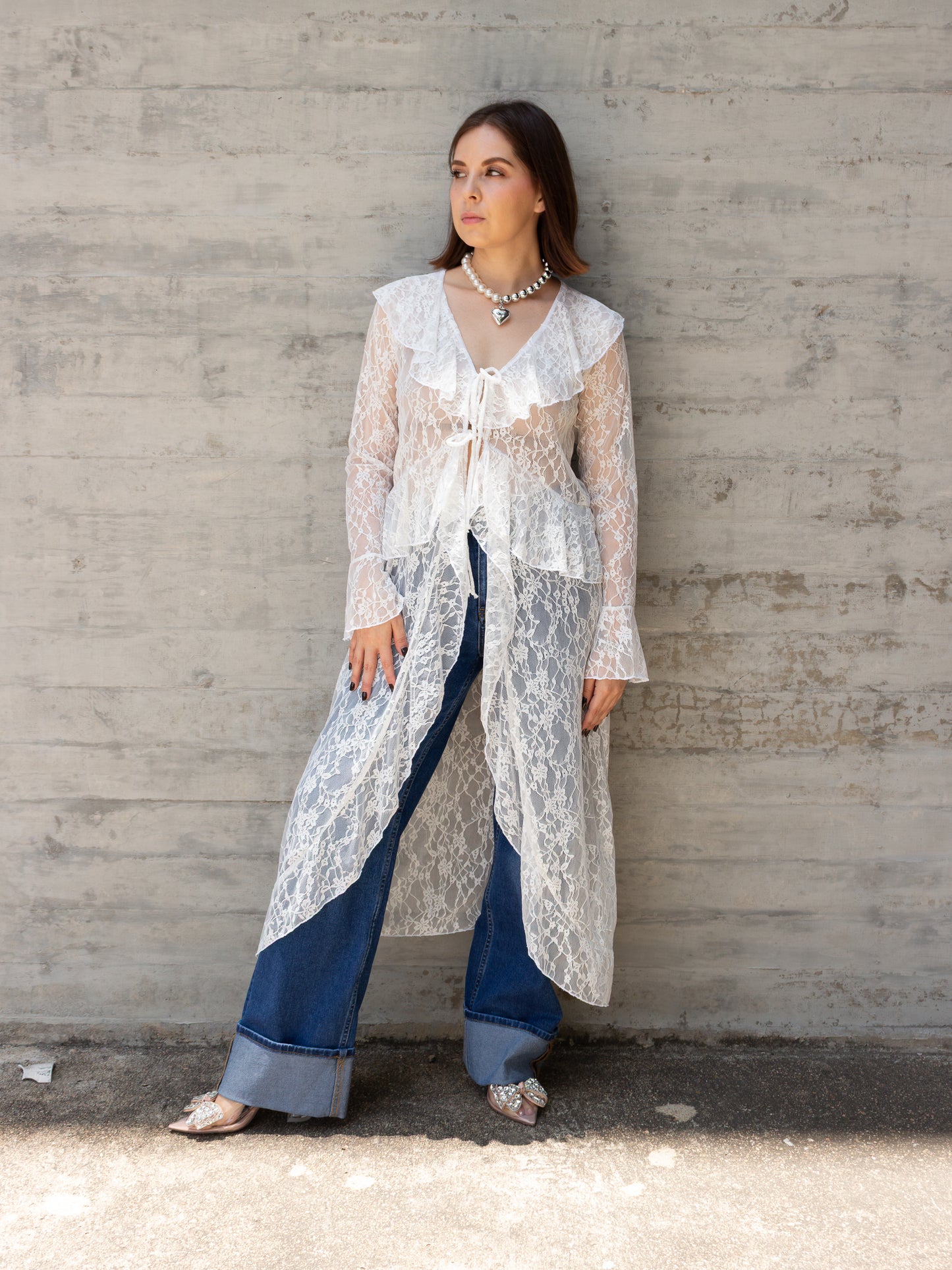 CAMISA ENCAJE BOHO LARGA