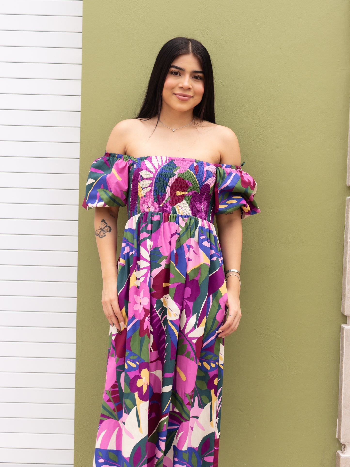 VESTIDO TONOS MORADOS
