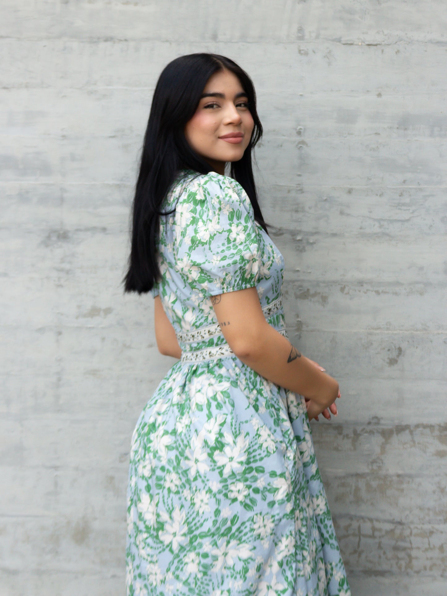 VESTIDO FLOREADO AZUL V