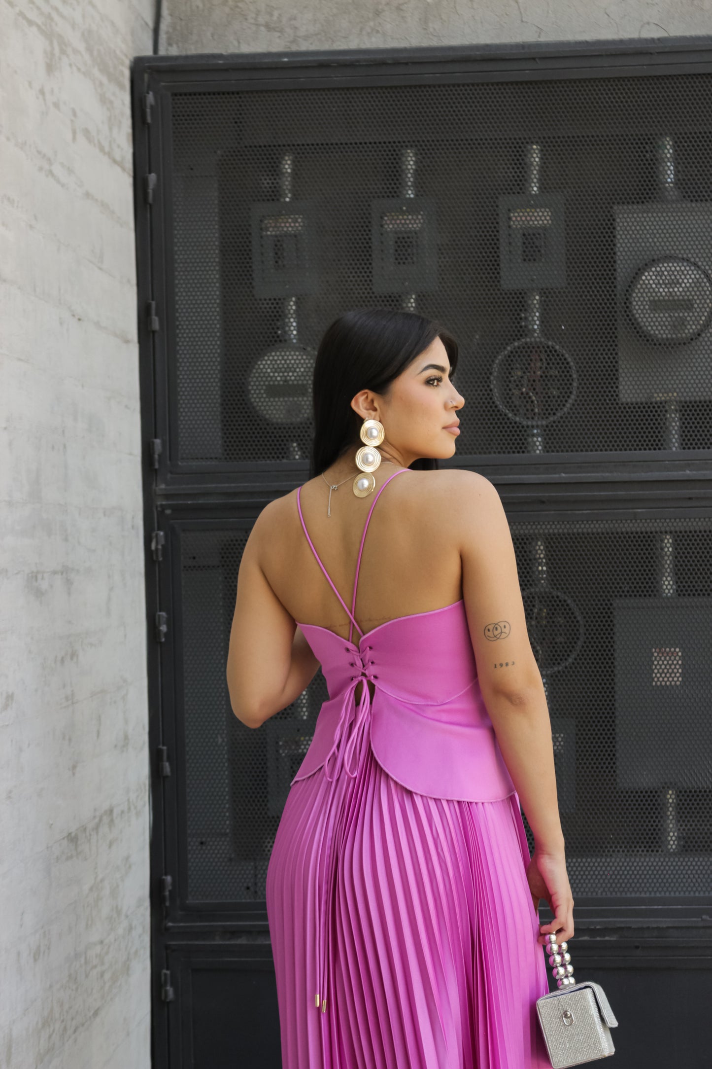 VESTIDO PLISADO LILA