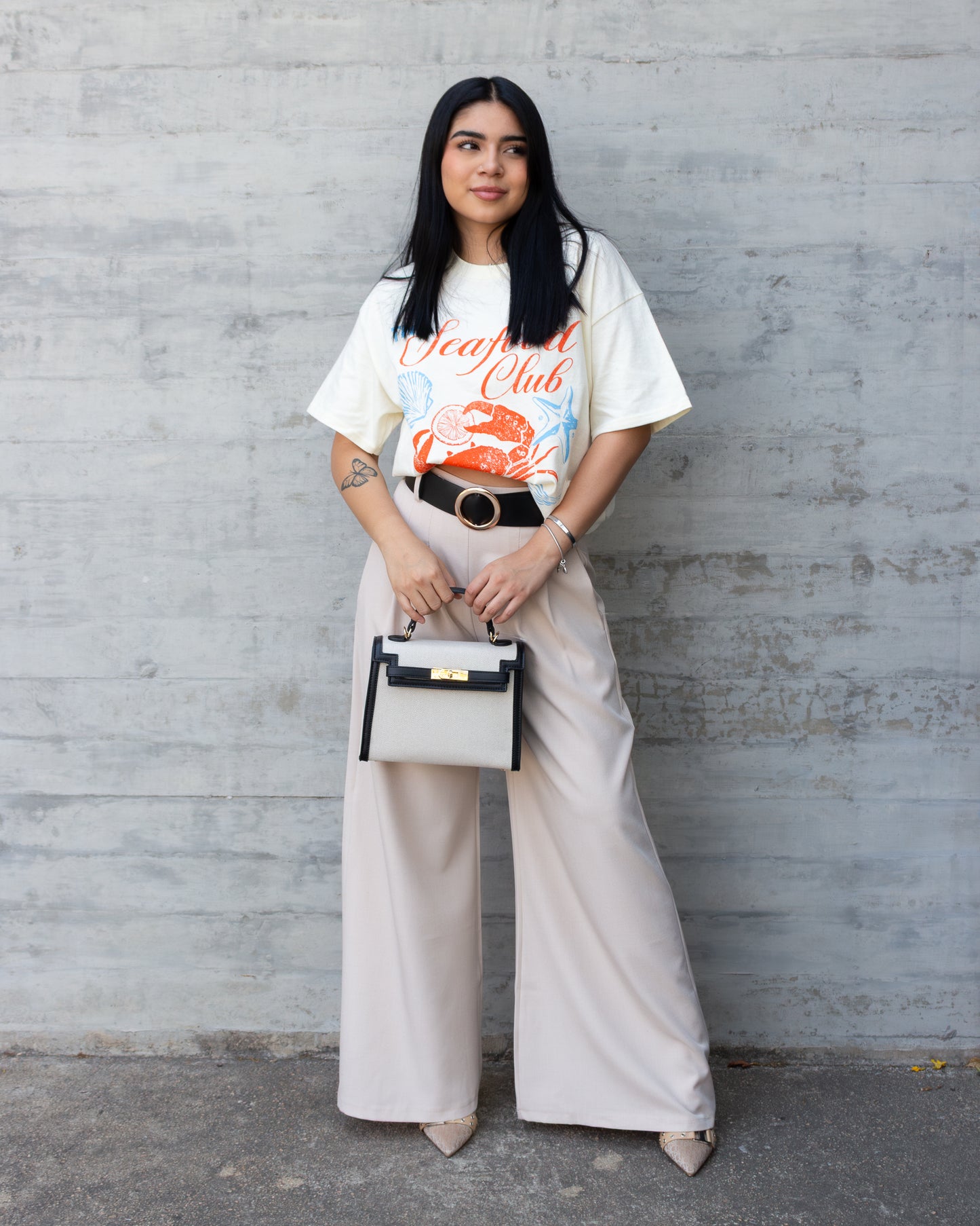 PANTALON PALAZZO BEIGE