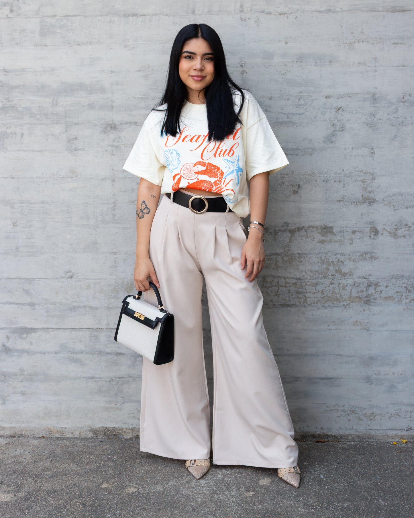 PANTALON PALAZZO BEIGE