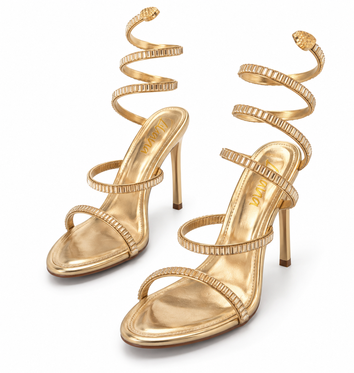SANDALIAS ALTAS DORADAS ENVOLVENTES