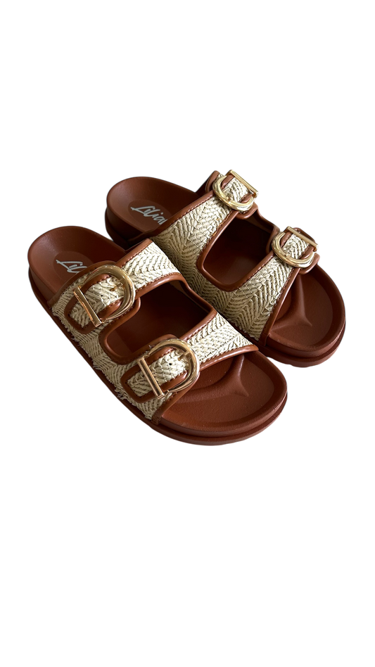 Sandalias cafés yute