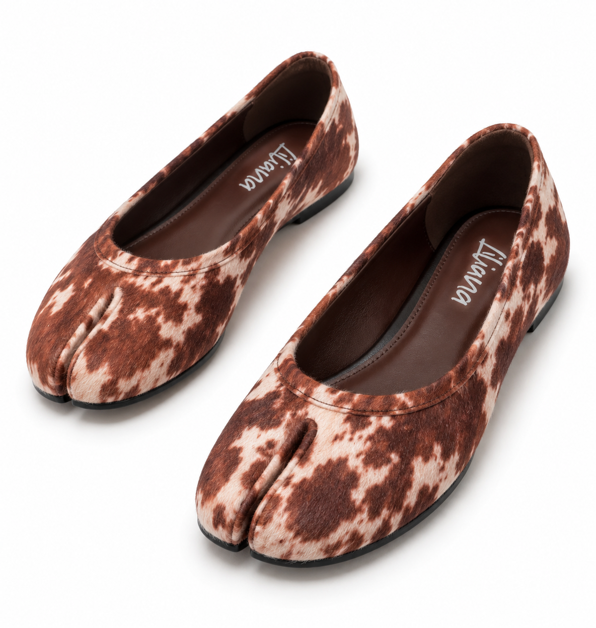 FLATS TABI COW PRINT