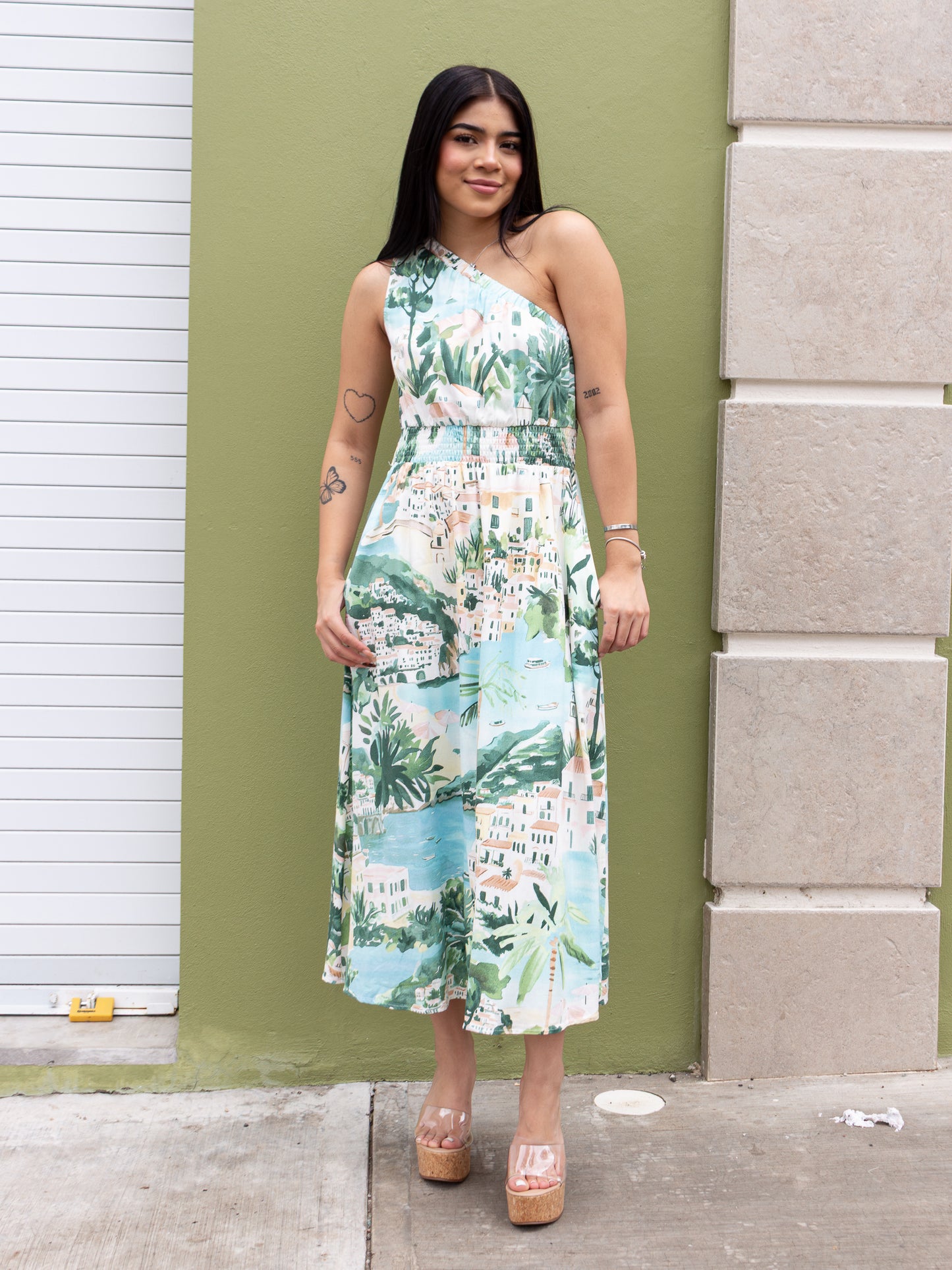 VESTIDO ASIMETRICO TROPICAL