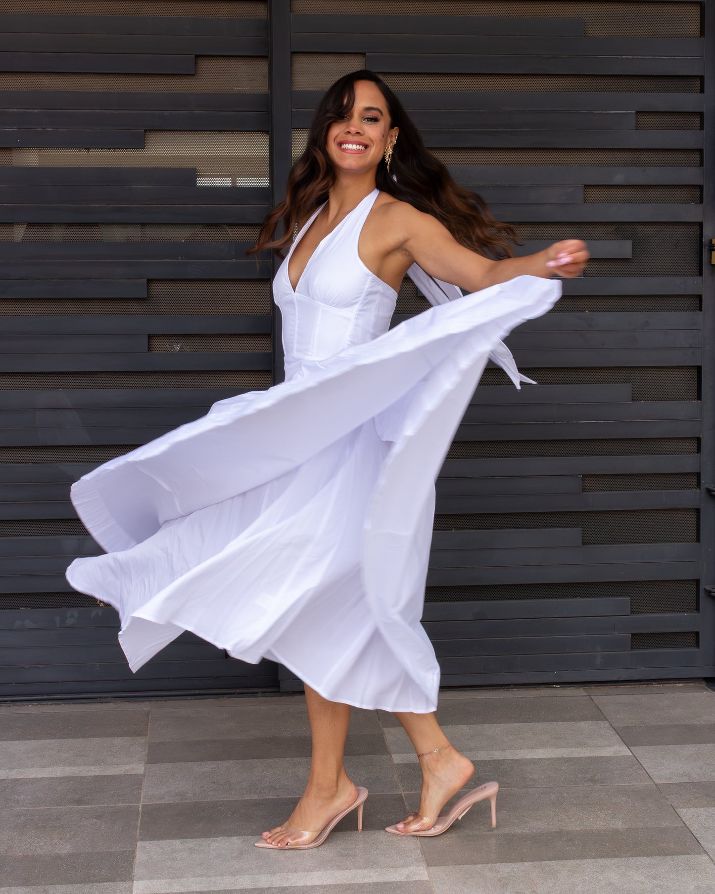 VESTIDO BLANCO MARILYN MIDI