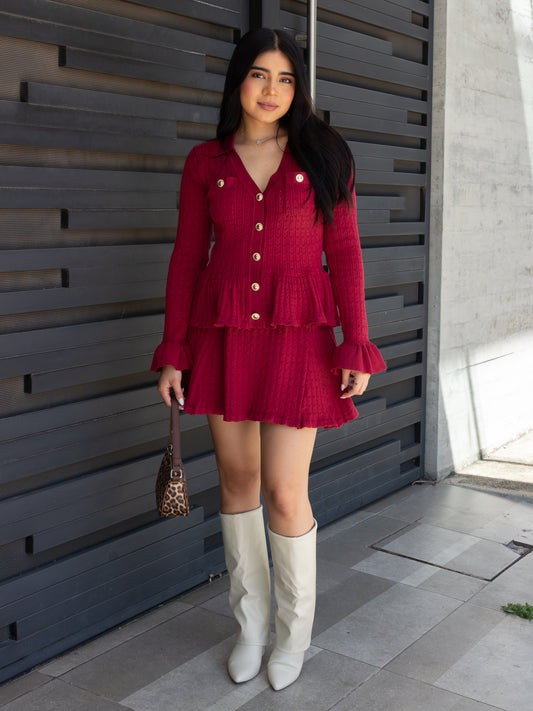 CONJUNTO DE PUNTO VINO DE FALDA