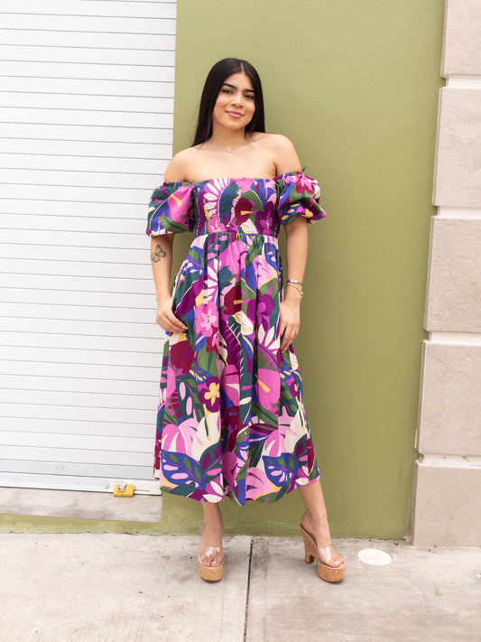 VESTIDO TONOS MORADOS