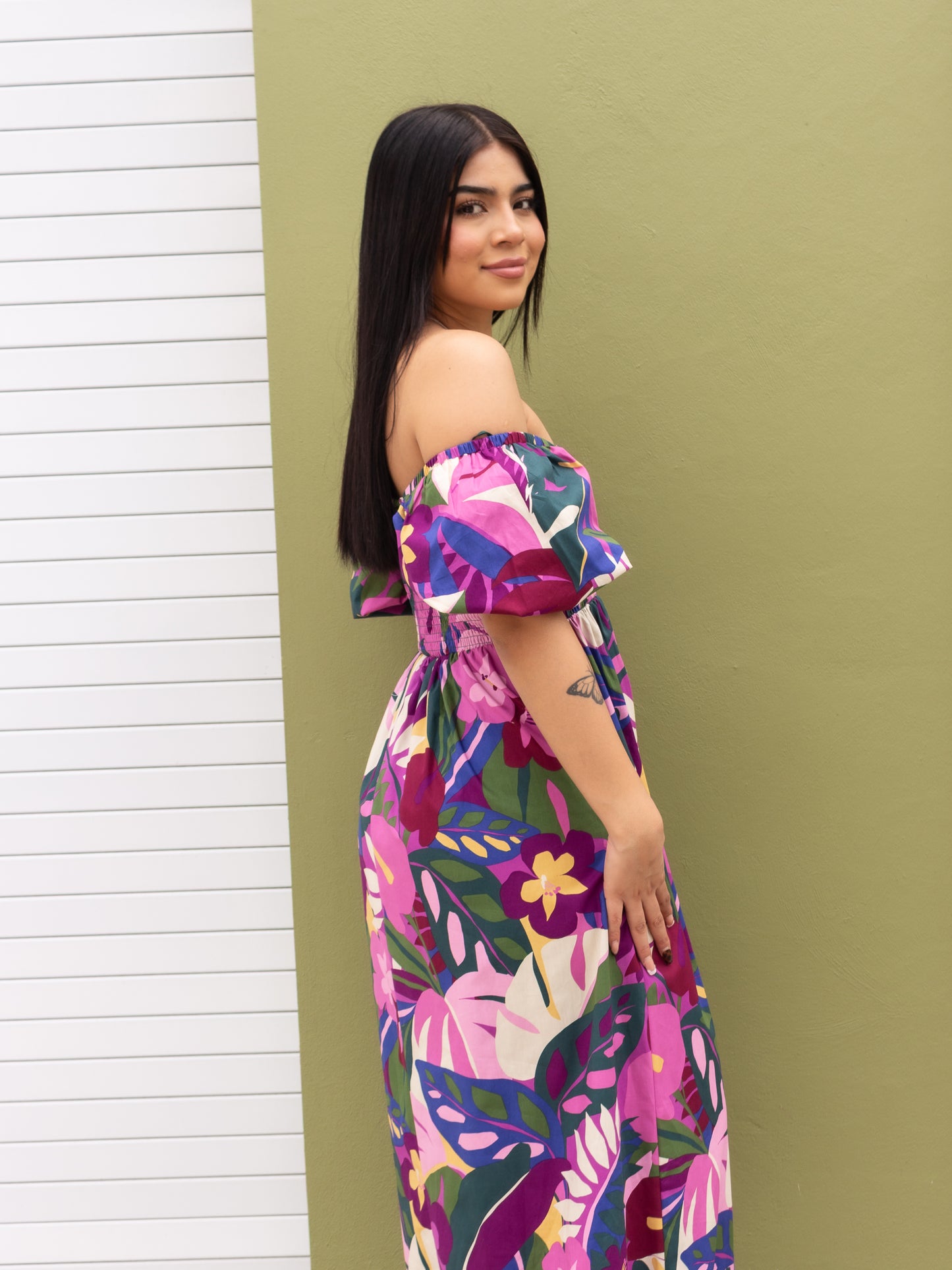 VESTIDO TONOS MORADOS