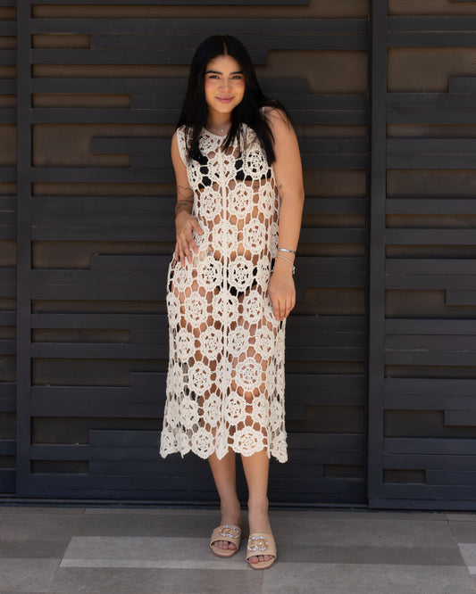 VESTIDO CROCHET LARGO
